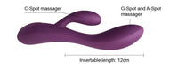 Eggplant Vibrator Dildo & Clitoris Stimulator Duo